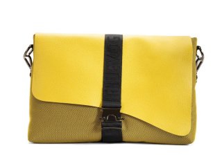 John Fluevog Jude - Yellow Mesh | Sporty crossbody bag with handle