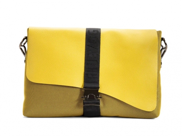 John Fluevog Jude - Yellow Mesh | Sporty crossbody bag with handle