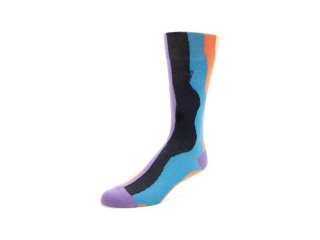 John Fluevog Rogue Vog Socks - Blue/Orange Multi | Colourful Wiggle Socks