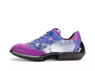 John Fluevog Ethan - Purple/Blue | Mesh-Lined Lace-Up Shoes