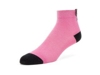 John Fluevog Pishi Vog Socks - Pink/Black | Socks With Back Bow Design