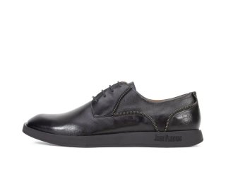John Fluevog Trig - Black | Lace-Up Shoes with Zipper Details