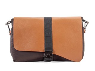 John Fluevog Jude - Orange/Brown | Sporty crossbody bag with handle