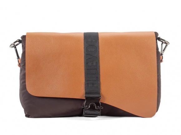 John Fluevog Jude - Orange/Brown | Sporty crossbody bag with handle