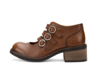 John Fluevog Phantom - Brown | Buckled Triple-Strap Shoes