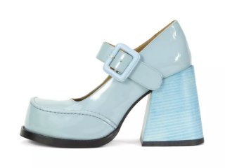 John Fluevog Laurie - Blue | Platform Mary Janes