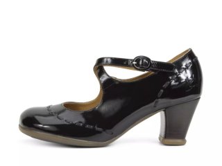 John Fluevog Malibran - Black | Criss-Crossed Mary Jane Heels