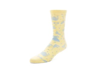 John Fluevog Sidhe Vog Socks - Pastel Yellow/Light Blue | Dollhouse Party Socks