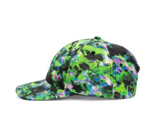 John Fluevog Baseball Hat - Green/Purple Tie-Dye | Canvas Baseball Hat