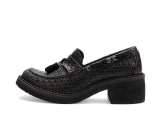 John Fluevog Rover - Black | Tassel Loafer Heels