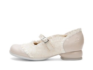 John Fluevog Sandz - White | Mary Janes shoes with Ruffles