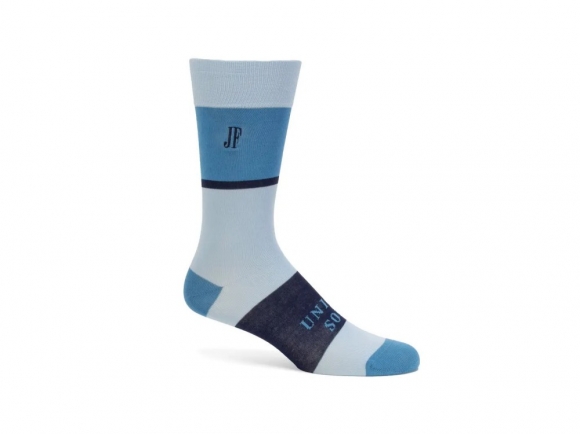 John Fluevog Bhadra - Blue | Classy colourblocked sock