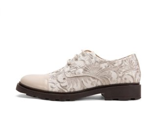 John Fluevog Oakland - Off White | Classic Toe-Capped Derby Shoes