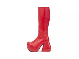 John Fluevog Hustle - Red | Tall Platform Boots