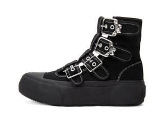 John Fluevog Givens - Black Vegan | Gladiator-Style High-Tops