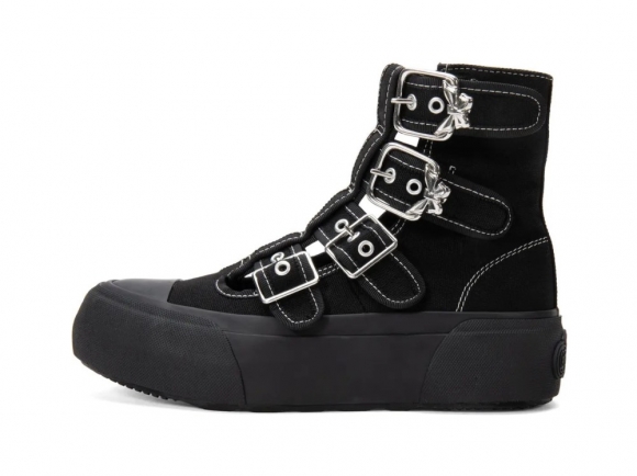 John Fluevog Givens - Black Vegan | Gladiator-Style High-Tops