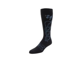 John Fluevog Indy Vog Socks - Black/Blue | Western Boot Knee-High Socks