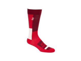 John Fluevog Theo - Pink/Red | Fun Colourblocked Socks