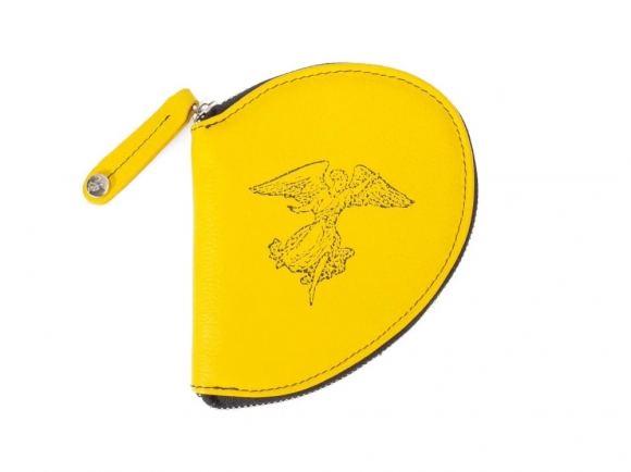 John Fluevog Zazzle - Yellow | Asymmetrical zip-up wallet