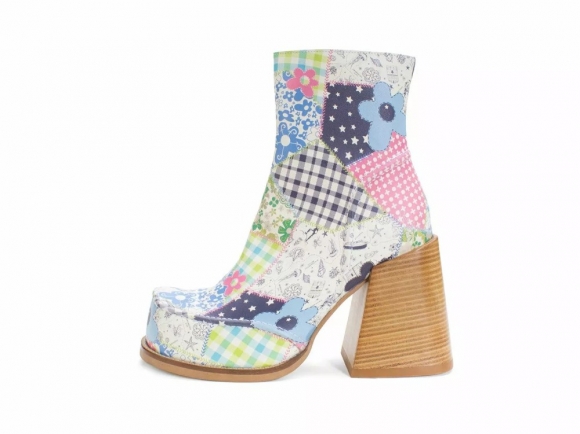 John Fluevog Chantal - Patchwork | Zip-Up Ankle Boots