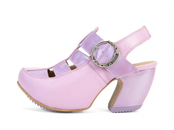 John Fluevog Gator - Purple | Slingback Fisherman Platforms