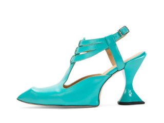 John Fluevog Naomi - Turquoise | Strappy Slingback Heels