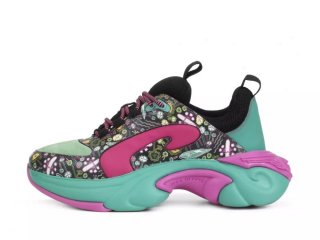 John Fluevog Duesy - Teal/Pink | Chunky Sneakers