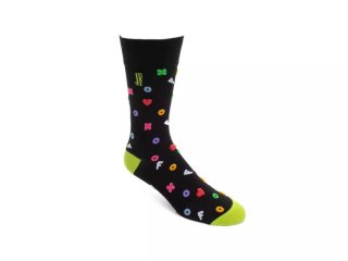 John Fluevog Timmy Vog Socks - Black/Multi | Fluffy Icon Socks
