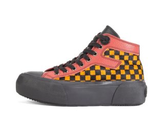 John Fluevog Steele - Black/Brown | High-Top Lace-Up