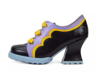 John Fluevog Fermare - Kids Print | Scalloped Lace-Up Heels