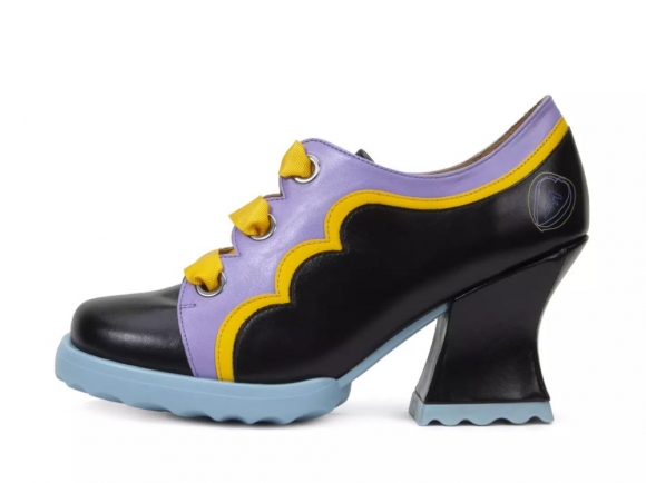 John Fluevog Fermare - Kids Print | Scalloped Lace-Up Heels