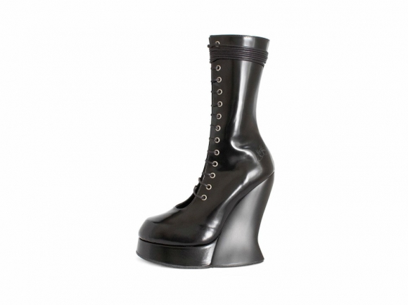 John Fluevog Corset Boot - Black | Lace-Up Corset Boots
