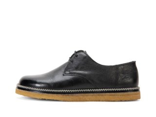 John Fluevog Spud - Black | Lace-Up Crepe Sole Shoes