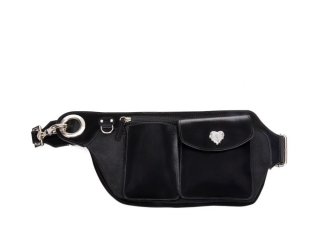 John Fluevog Rigby - Black Vegan | Crossbody belt bag