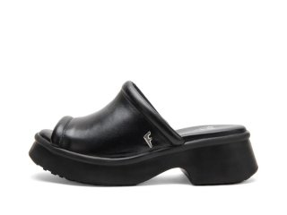 John Fluevog Bergeron - Black | Comfy Slide Sandals
