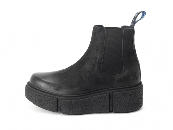 John Fluevog Piccolomini - Black | Platform Chelsea Boots