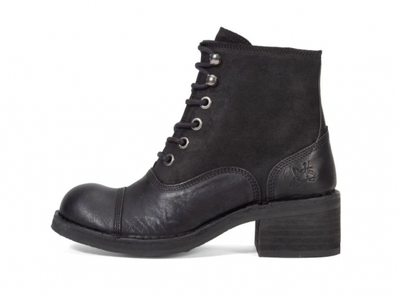 John Fluevog 441 Victor - Black | Lace-Up Ankle Boots