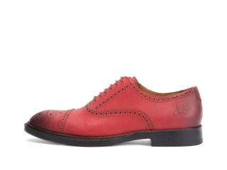 John Fluevog Administratrix - Red | Flexible Brogue Shoes