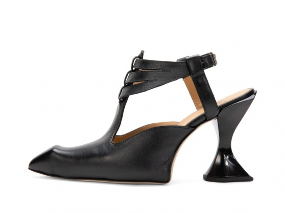 John Fluevog Naomi - Black | Strappy Slingback Heels