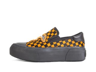 John Fluevog Willett - Black/Brown | Casual Slip-On Shoes