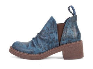 John Fluevog Roamer - Blue Floral | Slip-On Ankle Boots