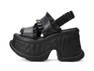 John Fluevog Harriet - Black | Platform Slingback Sandals