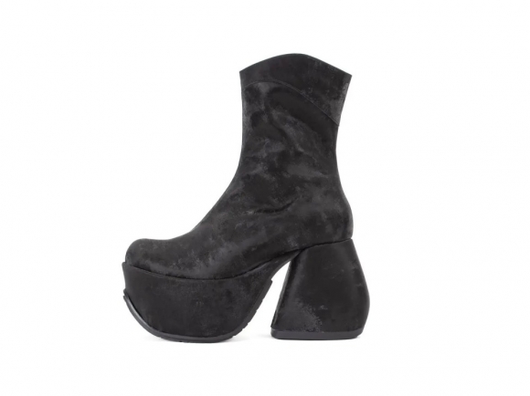 John Fluevog Jive - Rainy Black | Mid-Calf Platform Boots