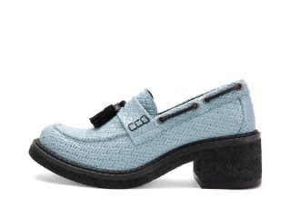 John Fluevog Rover - Blue | Tassel Loafer Heels