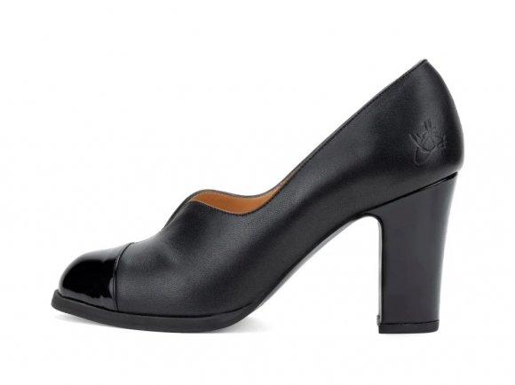 John Fluevog Iris - Black | Patent-Toed Pumps