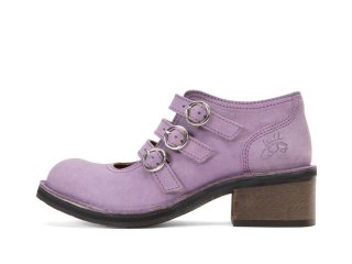John Fluevog Phantom - Purple | Buckled Triple-Strap Shoes