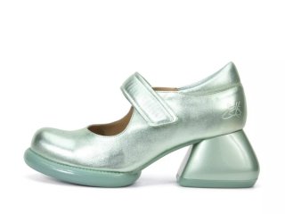 John Fluevog Sol - Mint | Mary Janes with Velcro Strap