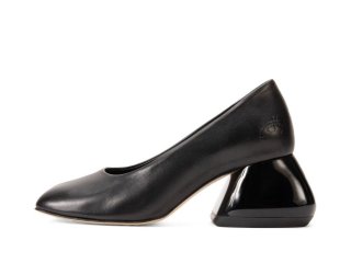 John Fluevog Bells - Black | Heels with Soft Curved Toe