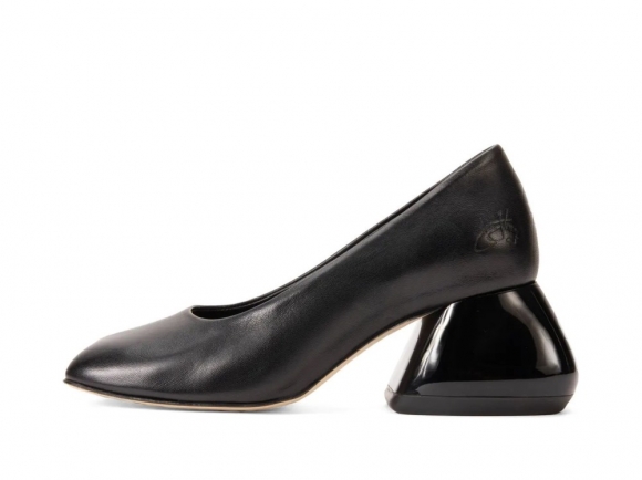 John Fluevog Bells - Black | Heels with Soft Curved Toe