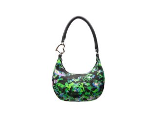 John Fluevog Caroline - Multi Colour Canvas | Shoulder Bag With Heart Clip
